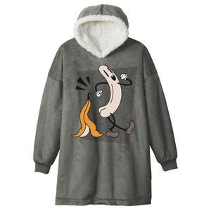 Naked Banana Retro Cartoon Hooded Wearable Blanket