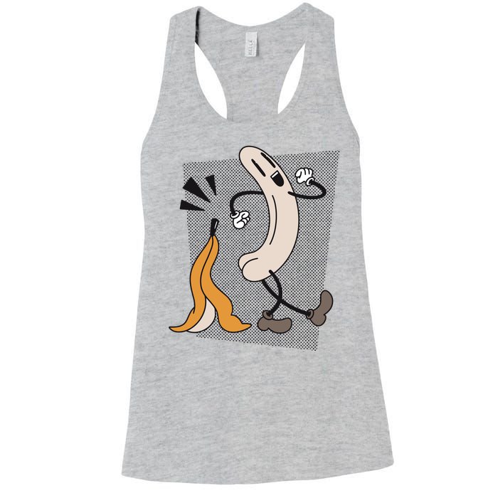 Naked Banana Retro Cartoon Women's Racerback Tank