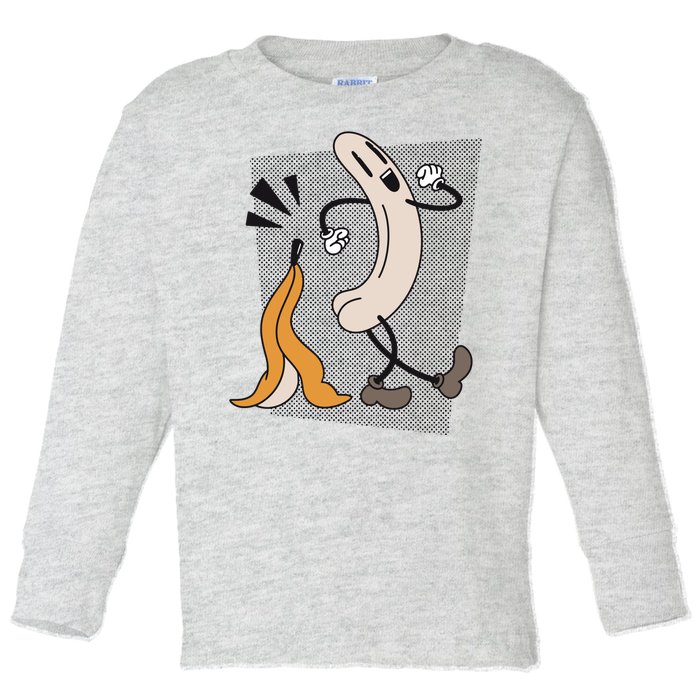 Naked Banana Retro Cartoon Toddler Long Sleeve Shirt