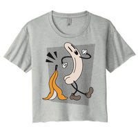 Naked Banana Retro Cartoon Women's Crop Top Tee