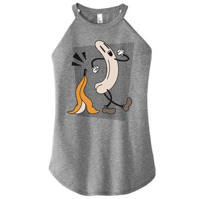 Naked Banana Retro Cartoon Women's Perfect Tri Rocker Tank