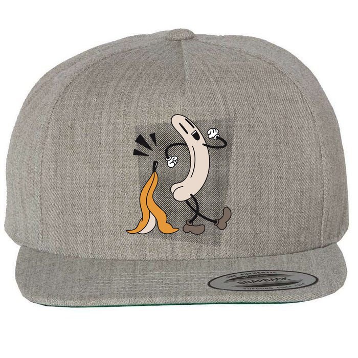 Naked Banana Retro Cartoon Wool Snapback Cap