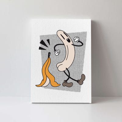 Naked Banana Retro Cartoon Canvas