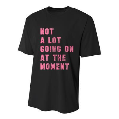 Not A Lot Going On At The Moment Pink Youth Performance Sprint T-Shirt
