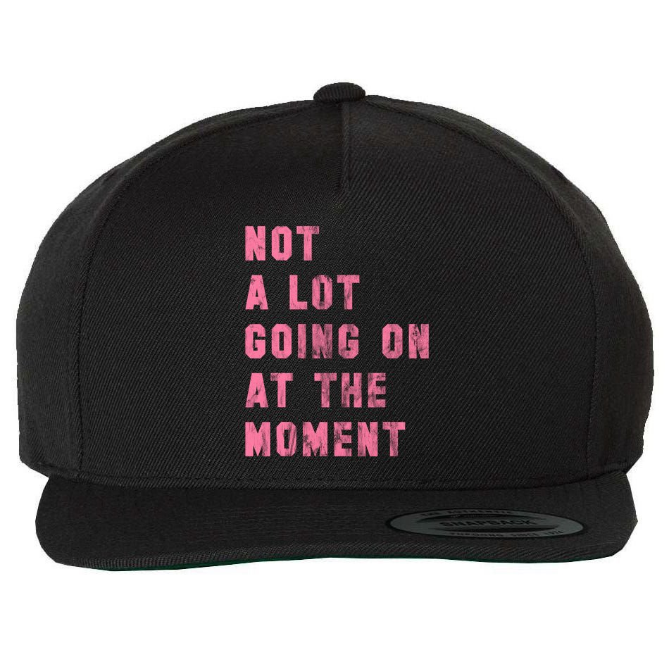 Not A Lot Going On At The Moment Pink Wool Snapback Cap