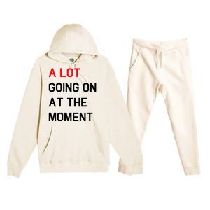 Not A Lot Going On At The Moment Humor Premium Hooded Sweatsuit Set