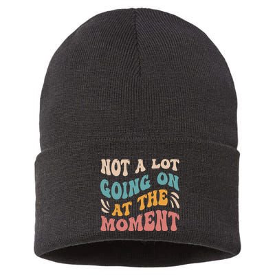 Not a Lot Going on at the Moment Cool Retro Sustainable Knit Beanie