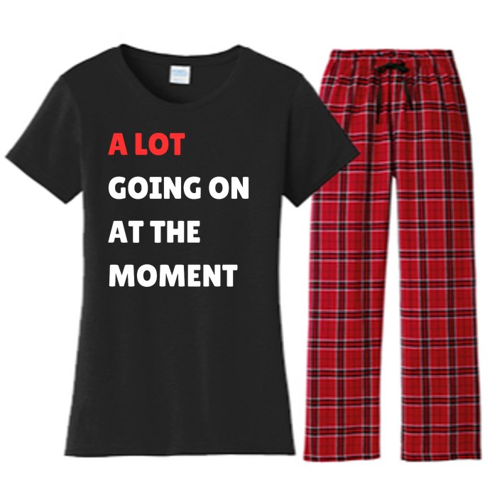 Not A Lot Going On At The Moment Women's Flannel Pajama Set