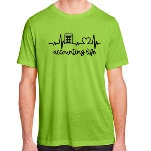 Novelty Accounting Life Heartbeat Accountant Tax Season Adult ChromaSoft Performance T-Shirt