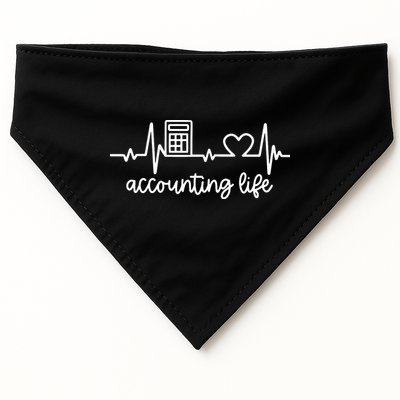 Novelty Accounting Life Heartbeat Accountant Tax Season USA-Made Doggie Bandana