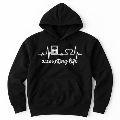 Novelty Accounting Life Heartbeat Accountant Tax Season Hoodie