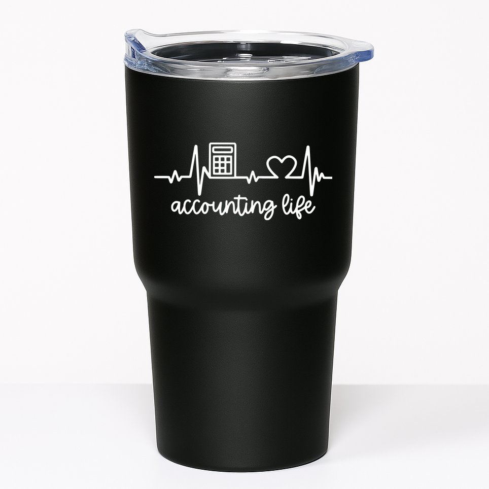 Novelty Accounting Life Heartbeat Accountant Tax Season Tumbler
