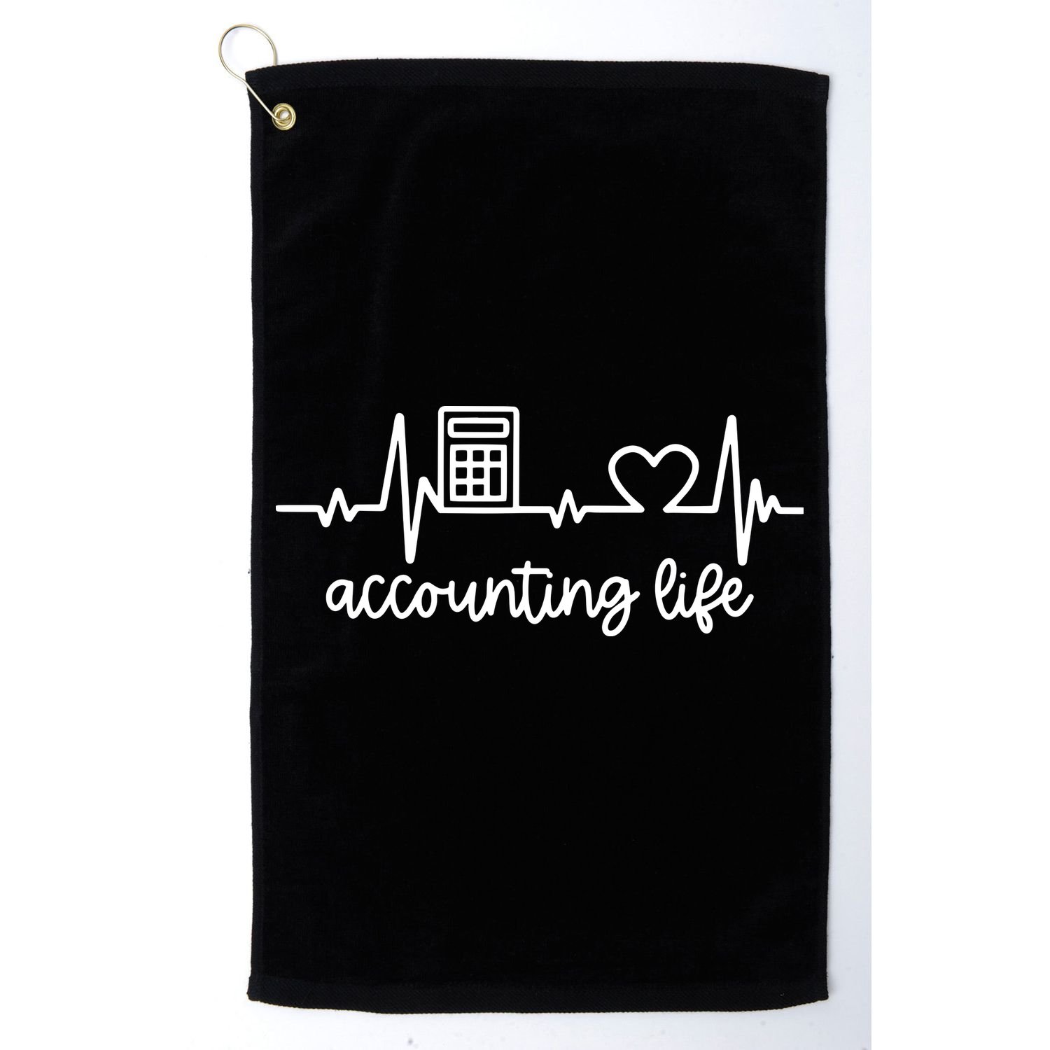 Novelty Accounting Life Heartbeat Accountant Tax Season Golf Towel