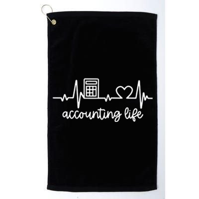 Novelty Accounting Life Heartbeat Accountant Tax Season Platinum Collection Golf Towel