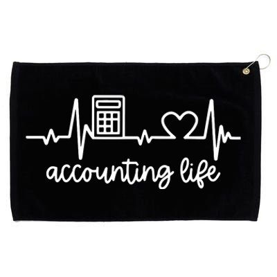 Novelty Accounting Life Heartbeat Accountant Tax Season Grommeted Golf Towel