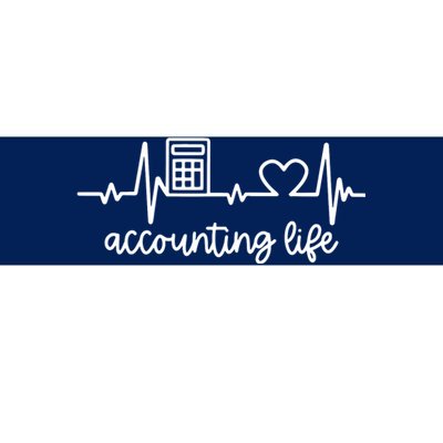 Novelty Accounting Life Heartbeat Accountant Tax Season Bumper Sticker