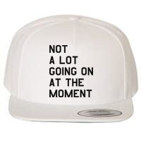 Not A Lot Going On At The Moment Wool Snapback Cap