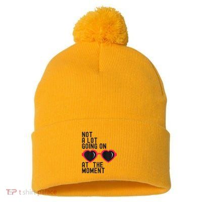 Not A Lot Going On At The Moment Pom Pom 12in Knit Beanie