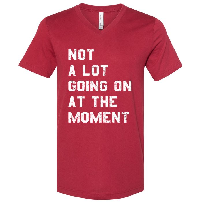 Not A Lot Going On At The Moment Funny Gift V-Neck T-Shirt