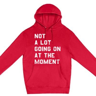 Not A Lot Going On At The Moment Funny Gift Premium Pullover Hoodie