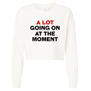 Not A Lot Going On At The Moment Cropped Pullover Crew