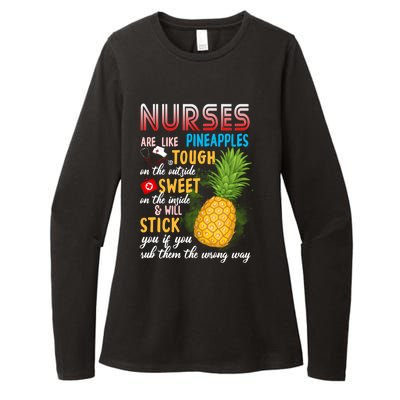 Nurses Are Like Pineapples Funny Nursing Gift Womens CVC Long Sleeve Shirt