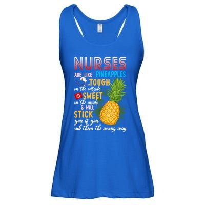 Nurses Are Like Pineapples Funny Nursing Gift Ladies Essential Flowy Tank