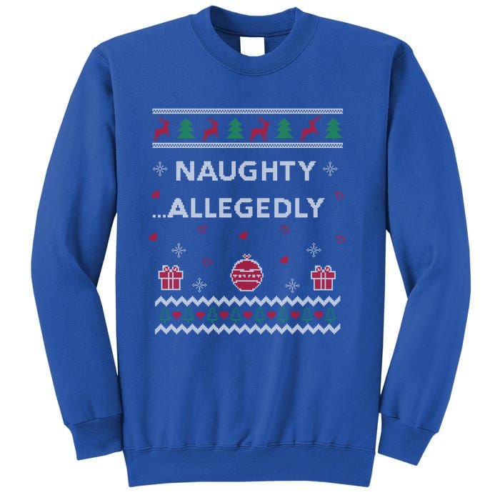 Naughty Allegedly Lawyer Funny Attorney Ugly Christmas Cool Gift Sweatshirt