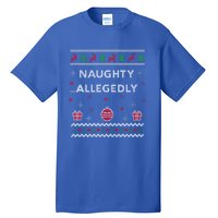 Naughty Allegedly Lawyer Funny Attorney Ugly Christmas Cool Gift Tall T-Shirt