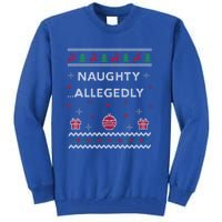 Naughty Allegedly Lawyer Funny Attorney Ugly Christmas Cool Gift Tall Sweatshirt