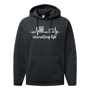 Novelty Accounting Life Heartbeat Accountant Tax Season Performance Fleece Hoodie