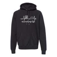 Novelty Accounting Life Heartbeat Accountant Tax Season Premium Hoodie