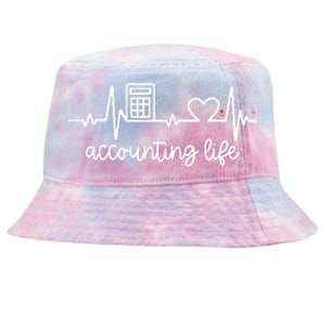 Novelty Accounting Life Heartbeat Accountant Tax Season Tie-Dyed Bucket Hat