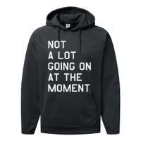 Not A Lot Going On At The Moment Performance Fleece Hoodie