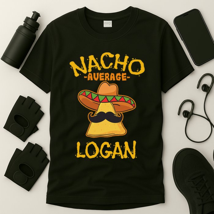 Nacho Average Logan Personalized Name Funny Taco T-Shirt