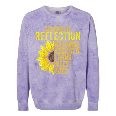 National Assisted Living Week Season Of Reflection Colorblast Crewneck Sweatshirt