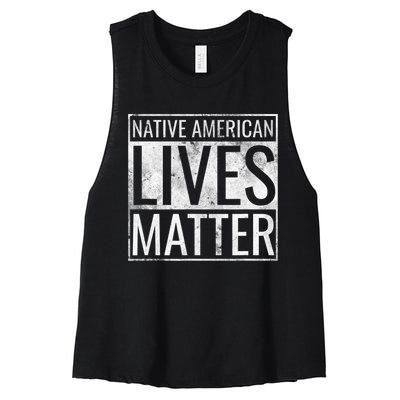 Native American Lives Matter Indigenous Peoples' Day Women's Racerback Cropped Tank