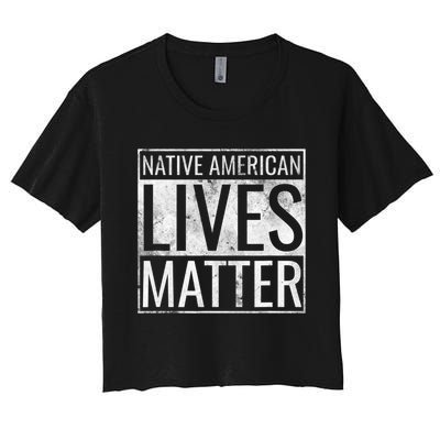 Native American Lives Matter Indigenous Peoples' Day Women's Crop Top Tee