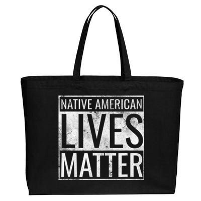 Native American Lives Matter Indigenous Peoples' Day Cotton Canvas Jumbo Tote