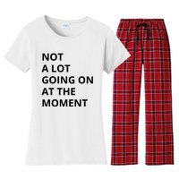 Not A Lot Going On At The Moment Women's Flannel Pajama Set