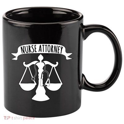 Nurse Attorney LawyerS Scales Of Justice And Stethoscope Rn Funny Gift 11oz C Handle Ceramic Mug