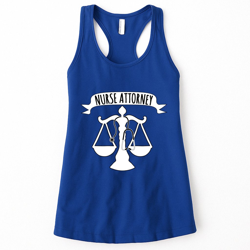 Nurse Attorney LawyerS Scales Of Justice And Stethoscope Rn Funny Gift Womens Tank Top