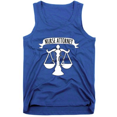 Nurse Attorney LawyerS Scales Of Justice And Stethoscope Rn Funny Gift Tank Top