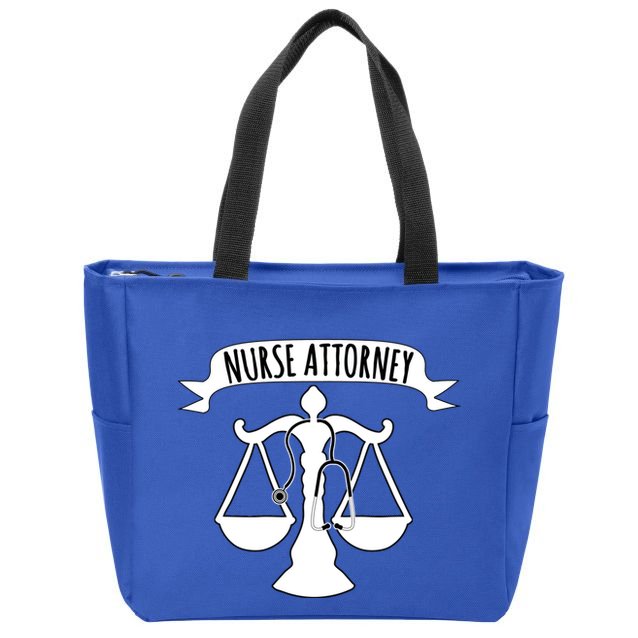 Nurse Attorney LawyerS Scales Of Justice And Stethoscope Rn Funny Gift Zip Tote Bag