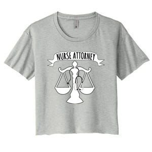 Nurse Attorney LawyerS Scales Of Justice And Stethoscope Rn Funny Gift Women's Crop Top Tee