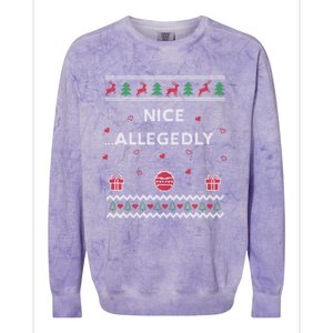 Nice Allegedly Lawyer Funny Attorney Design Ugly Christmas Funny Gift Colorblast Crewneck Sweatshirt