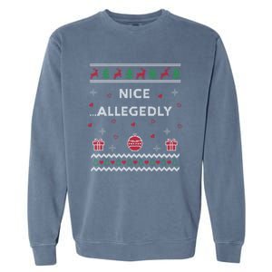 Nice Allegedly Lawyer Funny Attorney Design Ugly Christmas Funny Gift Garment-Dyed Sweatshirt