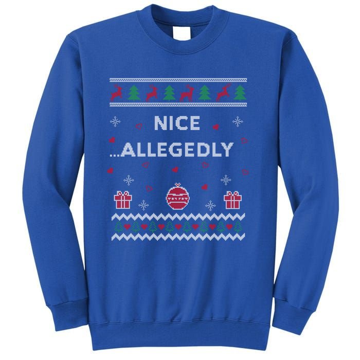 Nice Allegedly Lawyer Funny Attorney Design Ugly Christmas Funny Gift Tall Sweatshirt