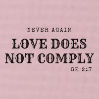 Never Again Love Does Not Comply 25L Jumbo Tote
