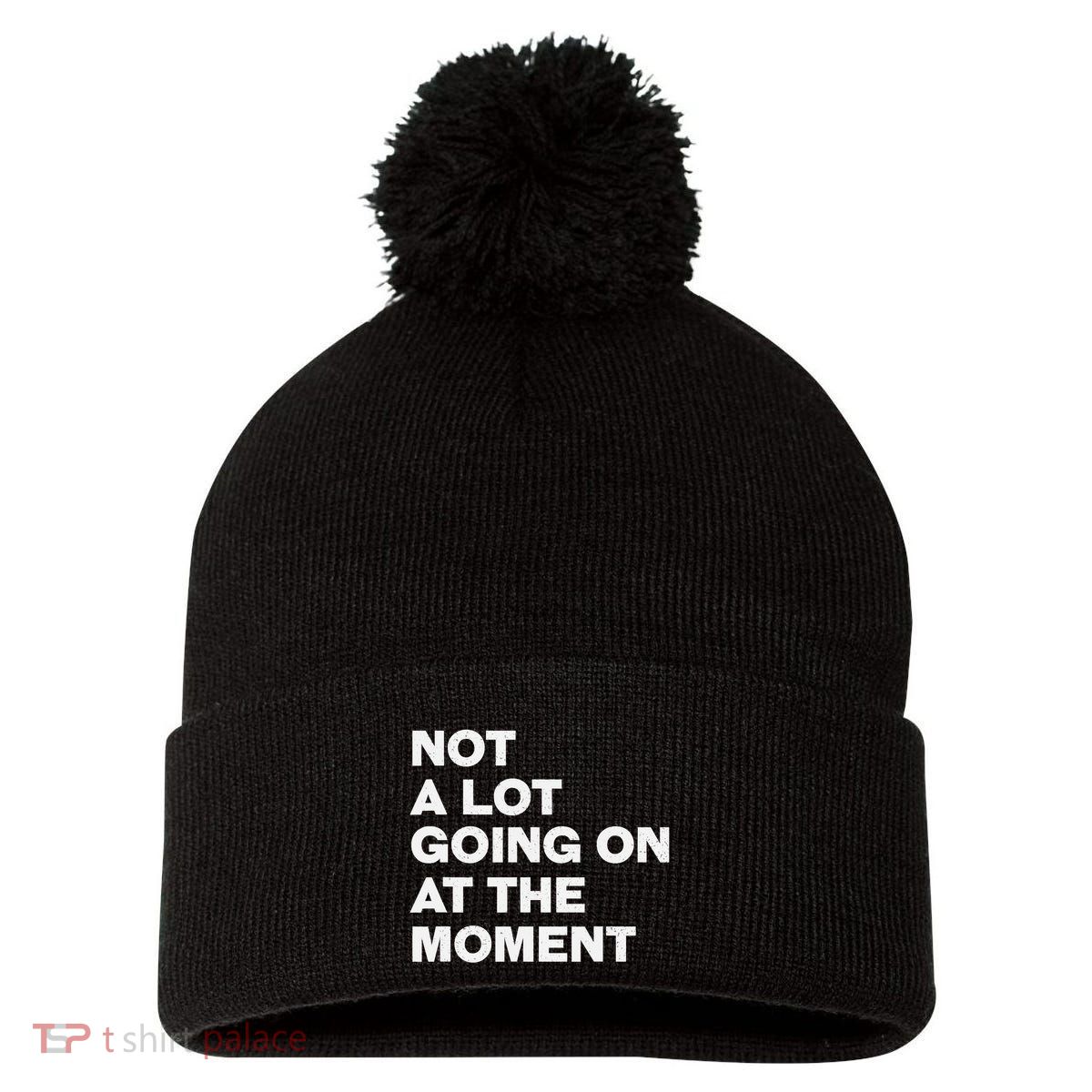 Not A Lot Going On At The Moment Pom Pom 12in Knit Beanie
